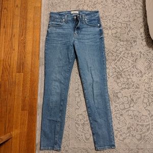 Light Blue Medium Wash Madewell Skinny Jeans 27T